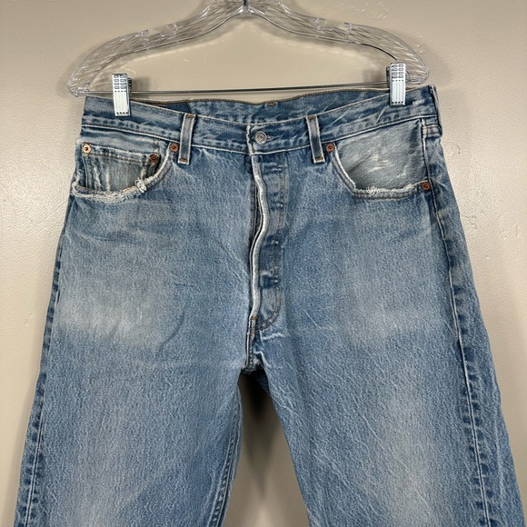 Vintage 90’s Levi’s 501xx Denim Blue Jeans Made in USA Size 32x32 - Picture 3 of 10